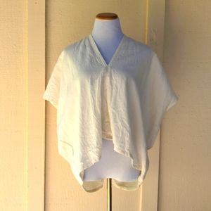 RARE! Miranda Bennett Everyday Cotton Lyosell top in Natural / Off-White